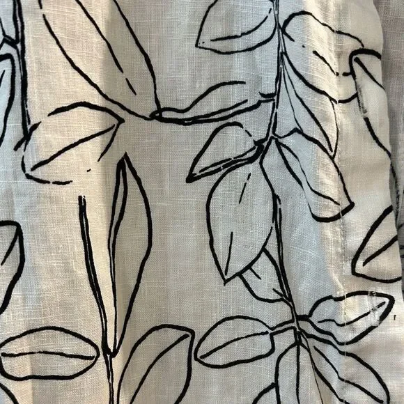 Cynthia Rowley Men's Black and White Leaf Print Shirt - Picture 4 of 5